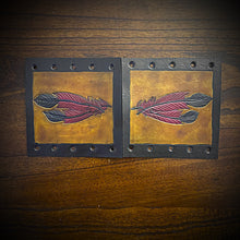 Load image into Gallery viewer, Grip Covers - Feathers, Indian Tan & Black