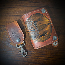 Load image into Gallery viewer, Trifold Wallet - Tan Custom Art