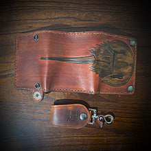 Load image into Gallery viewer, Trifold Wallet - Tan Custom Art