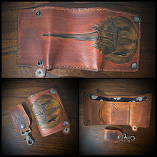 Load image into Gallery viewer, Trifold Wallet - Tan Custom Art