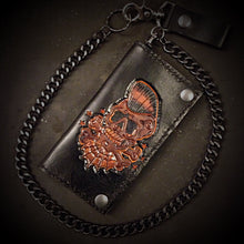 Load image into Gallery viewer, Long Biker Leather Wallet with Chain
- Rockabilly, Black