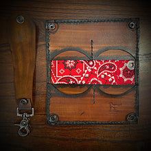 Load image into Gallery viewer, Long Biker Leather Wallet with Chain 
- Custom Art, Brown