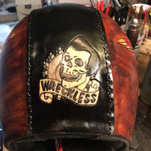 Load image into Gallery viewer, Open Face Helmet with Custom Art - size Xlarge