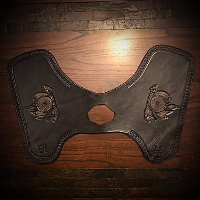 Heat Shield for Indian Scout Motorcycles, Dreamcatcher Arrow, Black & Grey Art