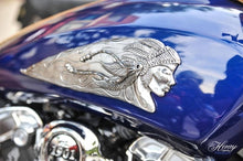 Load image into Gallery viewer, Heat Shield & Artabyss Design Studio Tank Emblem w/ Prairie Fire Princess Art w/ Customization Options.