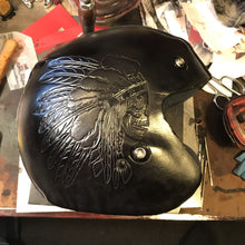 Load image into Gallery viewer, Open Face Helmet with Custom Art - size Xlarge