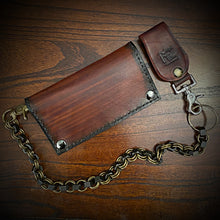 Load image into Gallery viewer, Long Biker Leather Wallet with Chain “The Original” Brown