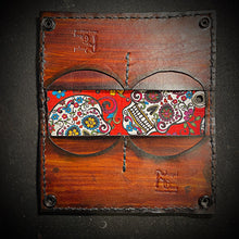 Load image into Gallery viewer, Long Biker Leather Wallet with Chain 
- Custom Art, Brown