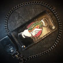 Load image into Gallery viewer, Long Biker Leather Wallet with Chain
- Trust No One, Black
