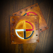 Load image into Gallery viewer, Grip Covers - Medicine Wheel Indian tan