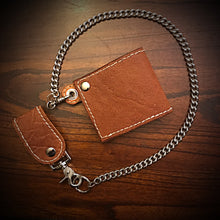 Load image into Gallery viewer, Billfold - Genuine Elephant, Cigar Tan, White stitching