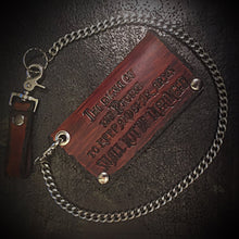 Load image into Gallery viewer, Long Biker Leather Wallet with Chain
- Second Ammendment, Brown