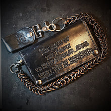 Load image into Gallery viewer, Long Biker Leather Wallet with Chain
- Second Amendment, Black