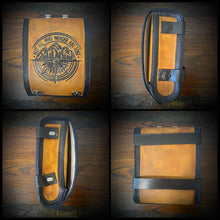 Load image into Gallery viewer, Motorcycle Luggage Rack Bag Custom Art Black &amp; Indian Tan