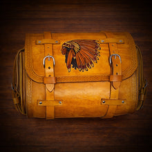 Load image into Gallery viewer, Motorcycle Trunk Bag, Fits All Brands of Motorcycles w/ A Rear Luggage Rack Native Girl