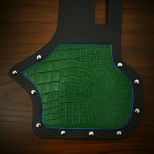 Load image into Gallery viewer, Heat Shield, Embossed Alligator Print Dome Metal Studs &amp; Suede Backing - Fits Indian Chief, Chieftain, Springfield, Vintage and Roadmaster