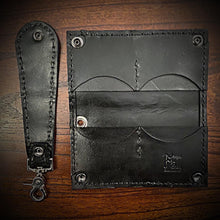 Load image into Gallery viewer, Long Biker Exotic Leather Wallet with Chain - Hippopotamus