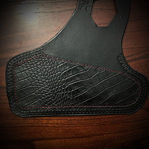 Heat Shield for Indian Scout Motorcycles - Black, Genuine American Alligator,