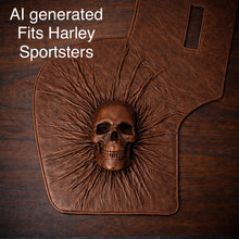 Load image into Gallery viewer, Heat Shield Nightmare Skull, Brown, Custom Made To Fit Any Make and Model Of Bike