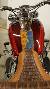 Tank Bib - Small, Custom Art, Tan