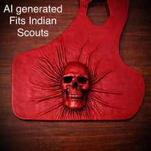 Load image into Gallery viewer, Heat Shield Nightmare Skull, Red Custom Made To Fit Any Make and Model Of Bike