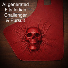 Load image into Gallery viewer, Heat Shield Nightmare Skull, Red Custom Made To Fit Any Make and Model Of Bike