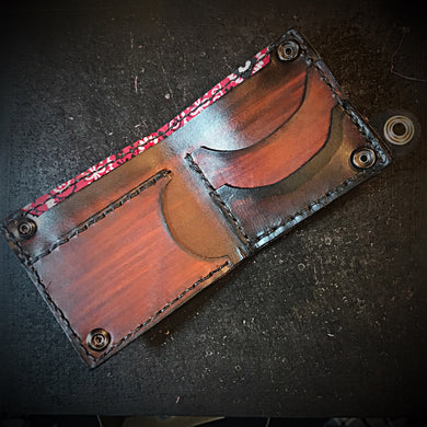 Cognac biker chain bifold for Enrico only