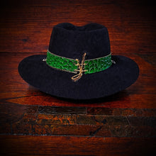 Load image into Gallery viewer, Hat Band, Alligator Print, Green