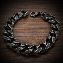 Load image into Gallery viewer, 'Gun Metal' Cuban Link Steel Biker Bracelet