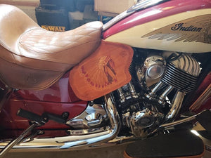 Heat Shield - Custom Art, with Pouch, Fits Indian Chief, Chieftain, Springfield, Vintage and Roadmaster