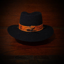 Load image into Gallery viewer, Hat Band, Genuine Python, Orange