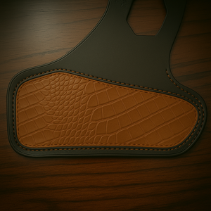 Heat Shield for Indian Scout Motorcycles, With Pouch, Genuine Red American Alligator
