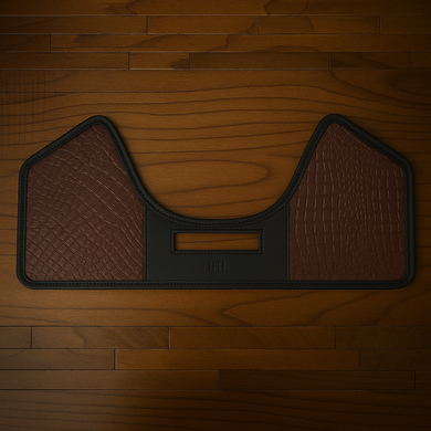 Heat Shield for Indian Challenger & Pursuit- Brown Genuine American Alligator,