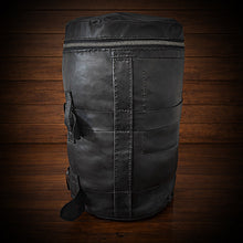 Load image into Gallery viewer, Leather Motorcycle Duffel Bag, Black