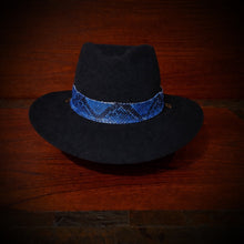 Load image into Gallery viewer, Hat Band, Genuine Python, Blue