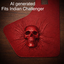 Load image into Gallery viewer, Heat Shield Nightmare Skull, Red Custom Made To Fit Any Make and Model Of Bike