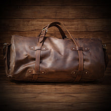 Load image into Gallery viewer, Leather Duffel Bag, Brown