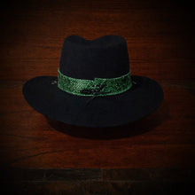 Load image into Gallery viewer, Hat Band, Genuine Python, Green