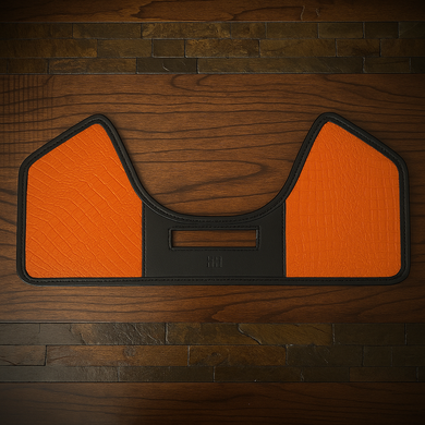 Heat Shield for Indian Challenger & Pursuit- Orange, Genuine American Alligator,