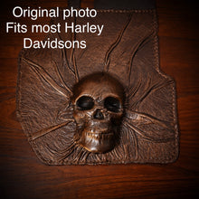 Load image into Gallery viewer, Heat Shield Nightmare Skull, Brown, Custom Made To Fit Any Make and Model Of Bike