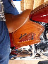 Load image into Gallery viewer, Heat Shield - Custom Art, with Pouch, Fits Indian Chief, Chieftain, Springfield, Vintage and Roadmaster
