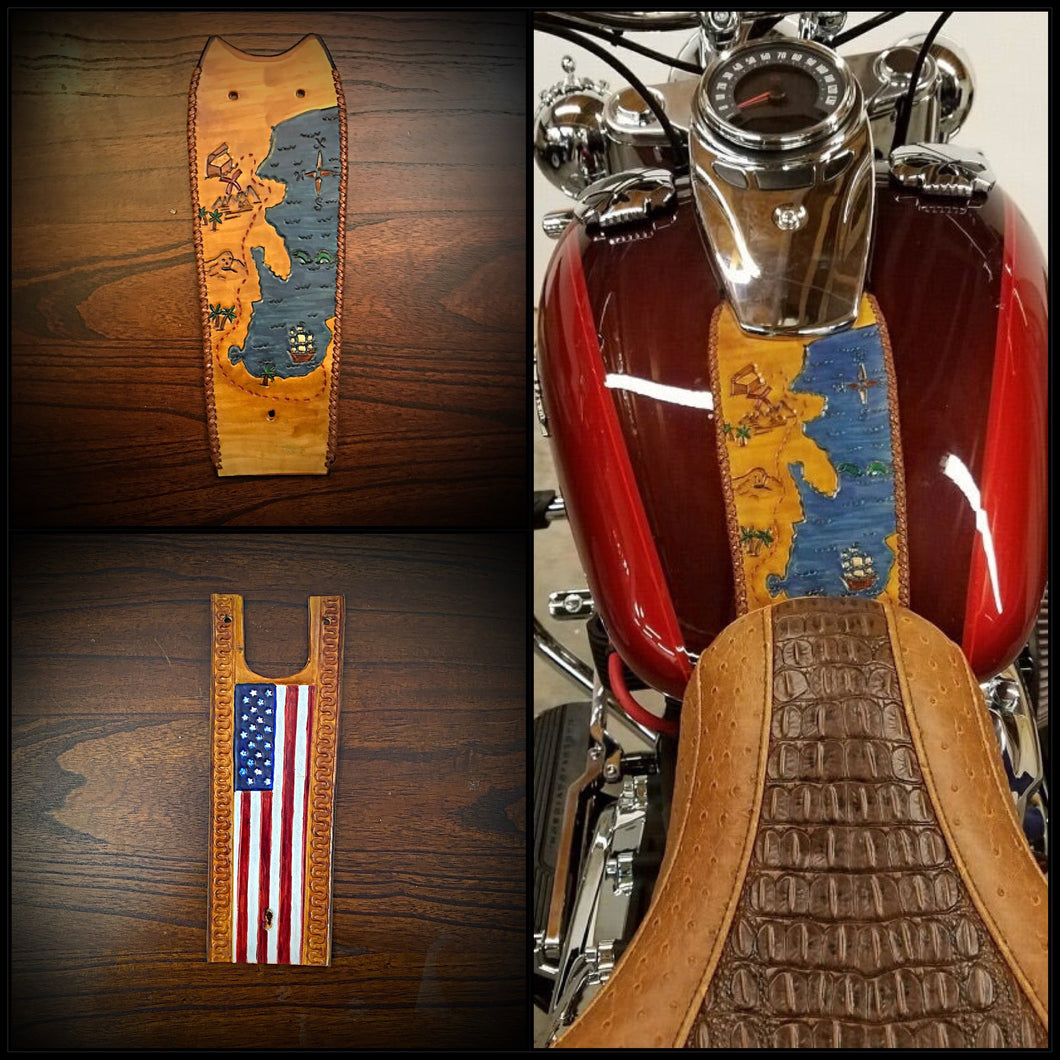 Tank Bib - Small, Custom Art, Tan