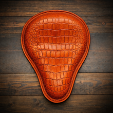 Load image into Gallery viewer, Chopper/Bobber Pan Seat, Alligator Print