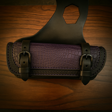 Load image into Gallery viewer, Heat Shield for Indian Scout Motorcycles, With Pouch, Genuine Red American Alligator