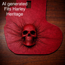 Load image into Gallery viewer, Heat Shield Nightmare Skull, Red Custom Made To Fit Any Make and Model Of Bike