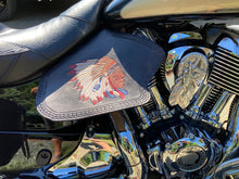Load image into Gallery viewer, Heat Shield - Custom Art, with Pouch, Fits Indian Chief, Chieftain, Springfield, Vintage and Roadmaster