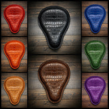 Load image into Gallery viewer, Chopper/Bobber Pan Seat, Alligator Print
