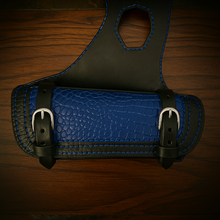 Load image into Gallery viewer, Heat Shield for Indian Scout Motorcycles, With Pouch, Genuine Red American Alligator