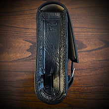 Load image into Gallery viewer, Rear Crash Bar Bag w/ Fuel Bottle/Cup Holder - W/ Dome Studs, Custom Art, Black