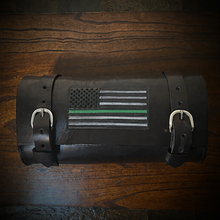 Load image into Gallery viewer, Tool Bag For Motorcycle - Old Glory, Thin Green Line, Black